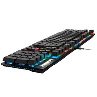 AIKUN GX9100 kablolu RGB arka oyun klavyesi mekanik anahtarları multimedya tam boyut ses kontrolü tip-c portu