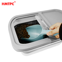 Seau de rangement pliable portable pour aliments pour animaux de compagnie en TPR de haute qualité, petit, réglable, durable, en matériau de qualité alimentaire pour chats et chiens