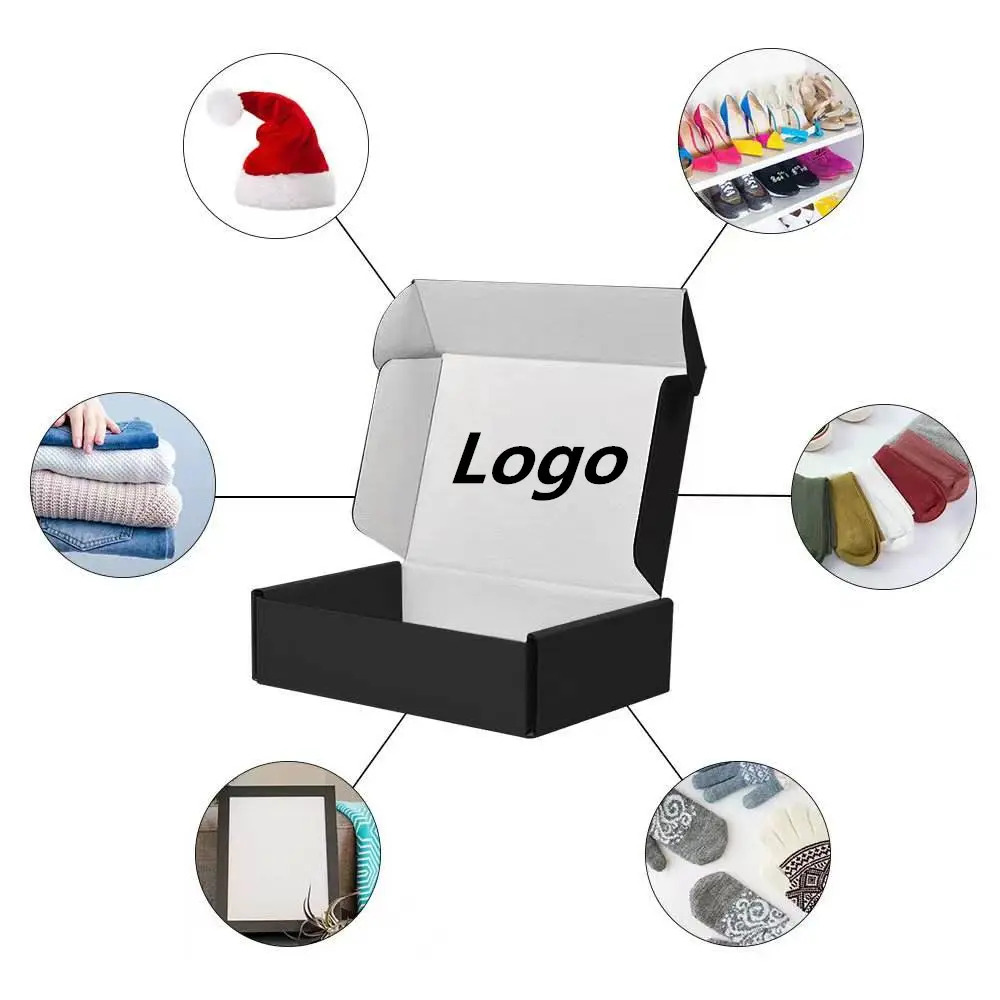 Üretici büyük renk baskılı karton kutu posta giyim kutusu Logo ambalaj ile oluklu özel nakliye kutuları