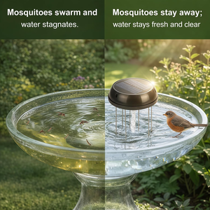 Bain d'oiseaux solaire à bulles : avec panneau 5V 0.5W, agitateur d'eau silencieux pour bassins de jardin, comprend un support et des pieds - Product Image 2