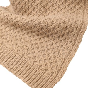 Chal de punto de color liso para otoño/invierno, calentador de cuello grueso de cachemira con diseño de panal, venta al por mayor - Product Image 5