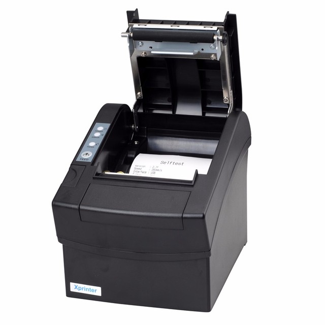 Thermal Receipt Printer 80mm with WiFi LAN Serial 3 in 1 Interface Auto Cutter Desktop POS Printer for Kitchen Restaurant
