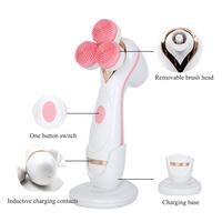 Elektrische Gesichtsreinigungsbürste aus Kunststoff für Nase, Lippen und Gesicht mit Massagefunktion, Wasserdicht, USB-Aufladbar, Aufhellend, LED-Anzeige, Tiefenreinigung