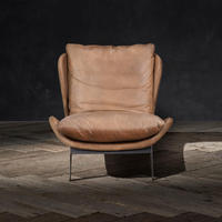 Fauteuil d'appoint en similicuir de luxe pour salon, canapé individuel