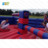 Parcours d'essuyage gonflable à vendre jeu mécanique jeu d'obstacles rotatifs jeux gonflables jeux de saut