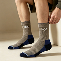 Chaussettes de randonnée et d'escalade professionnelles personnalisées avec logo, écologiques, légères, en laine mérinos épaisse, pour sports de plein air