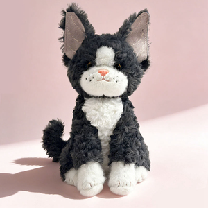 ตุ๊กตา<span class=keywords><strong>แมว</strong></span>สยามลายทางนั่งสีดำขาวเทา ขนาด 26/32/38 ซม. ของตกแต่งนุ่มพิเ<span class=keywords><strong>ศ</strong></span>ษ ทำจากใยสังเคราะห์ PP ของขวัญวันเกิด - Product Image 3