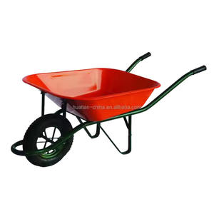 Carretilla de construcción resistente Wb4010 para sitio de construcción con marco de acero duradero y bañera de gran capacidad - Product Image 1