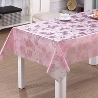 Nappe en PVC plastique dorée à motifs floraux RNPT avec grand bordure diamantée et motif goutte transparente pour la salle à manger