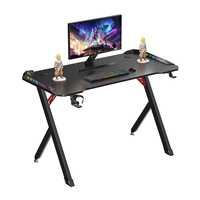 Table de jeu moderne fabriquée en Chine, réglable en hauteur, avec éclairage LED, bureau d'ordinateur pliable, bureau de jeu pour PC