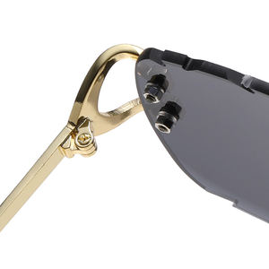 Nuovo taglio bordo ovale cerchio rovesciata occhiali da sole UV400 obiettivi personalizzati Logo di alta qualità di lusso Sades occhiali da sole per gli uomini e le donne - Product Image 6