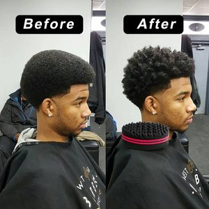 Éponge magique Hot Sale pour boucler les cheveux à froid, brosse à boucler les cheveux afro double face pour hommes noirs - Product Image 5