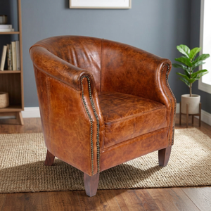 Sofá Esquinero Ovalado de Estilo Europeo Industrial Vintage, Ajustable, de Madera Maciza, con Cuero Genuino y Espuma, para el Hogar - Product Image 2