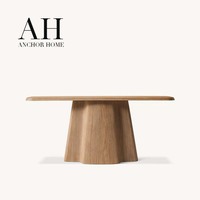 Table console scandinave haut de gamme avec piétement ovale à plis et rainures verticales pour salon, personnalisable OEM/ODM
