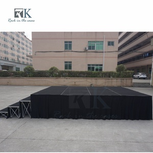 เวทีพับได้สำเร็จรูป ติดตั้งง่าย ปรับแต่งได้ วัสดุอลูมิเนียมอัลลอยสีดำ สำหรับงานกลางแจ้ง งานแต่งงาน - Product Image 3