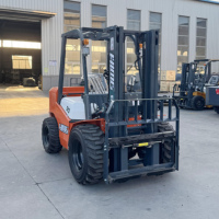 Chariot élévateur diesel tout-terrain 2x4, 2, 3, 4, 5 tonnes, robuste, contrepoids, pour chantier, prix usine, chariot élévateur chinois