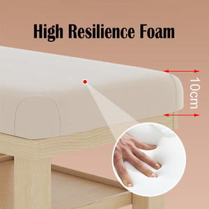 Table de massage haut de gamme en bois massif pour soins du visage et extensions de cils, idéale pour salons de beauté et gymnases, lit de beauté confortable et réglable, vente en gros - Product Image 5