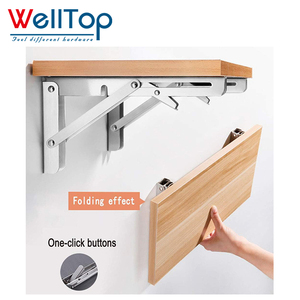 Welltop Hot Bán nhà bếp phần cứng tam giác Kệ chân đế kim loại đồ nội thất <span class=keywords><strong>Bracket</strong></span> gang Hidden gấp xuống Tường Gắn Bảng - Product Image 4