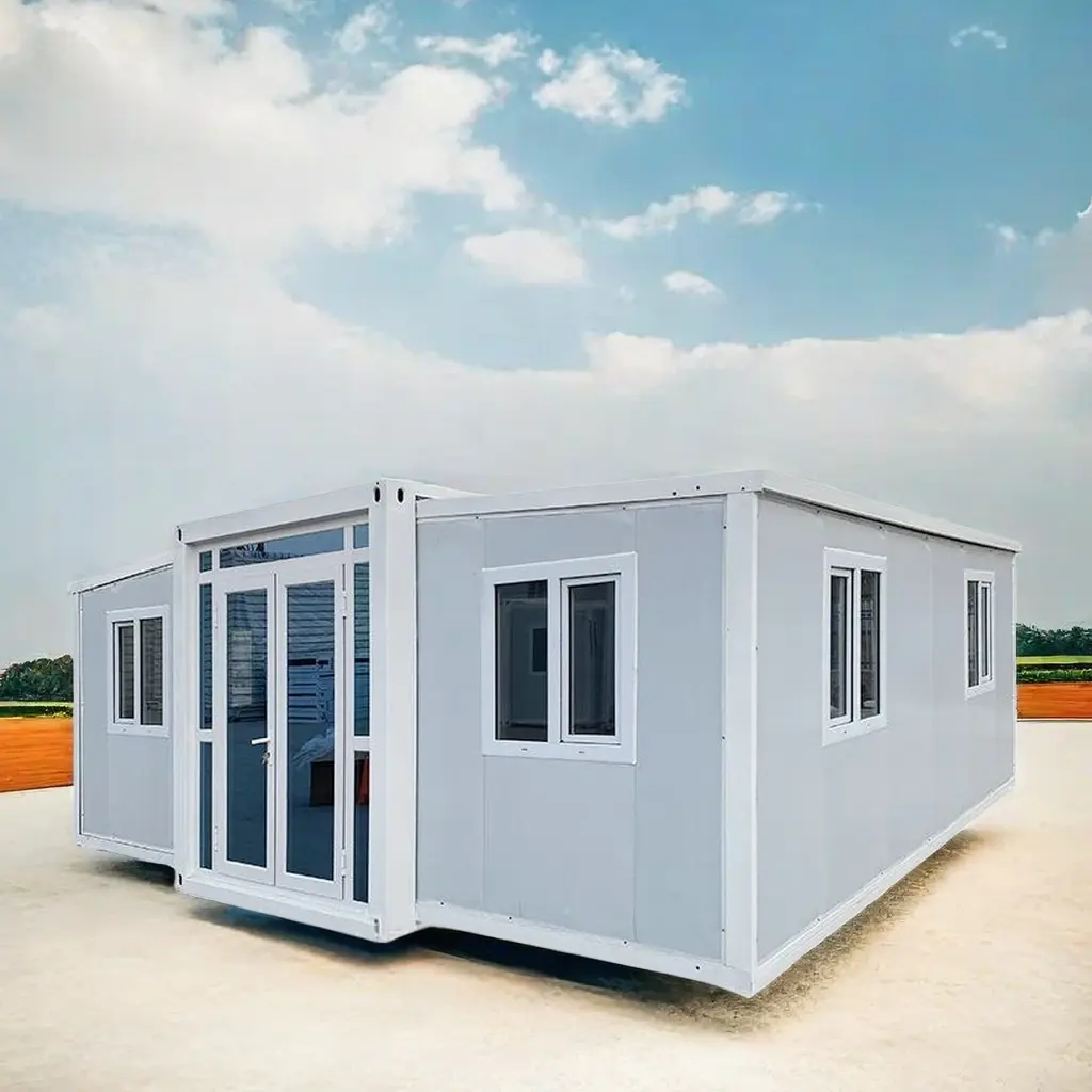高級デザイン小さなホームトイレ3ベッドルームウッドキャビン鉄骨フレームモバイルモジュラープレハブコンテナヴィラ