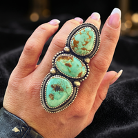 Bague unisexe en pierre précieuse naturelle certifiée par un tiers, turquoise Mohave la plus cool, sertie en clos, en argent sterling massif 925