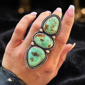 Coolest Mohave Turquoise Bezel Setting Cute 925 Solid Sterling <b>Silver</b> Natural Gemstone <b>Statement</b> <b>Ring</b> - Product Image 2