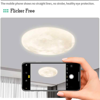 Plafonnier rond moderne et simple, IP44, chambre à coucher, sans scintillement, sans bruit, 3000K/4000K/6000K, 36W, installation facile, CE