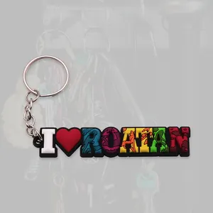 Factory Free Sample Keychain Manufacture 2D Logo Custom Silicone Rubber Keyring 3D Letter Propagate Soft PVC Keychains