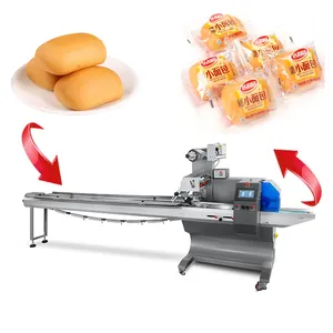 Machine personnalisée automatique oreiller flux machine d'emballage machine d'emballage scellage pack beignet gâteau pain tarte pâtisseries collations