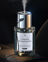 Diffuseur d'arômes pour voiture, vaporisateur sans fil rechargeable par USB, humidificateur de parfum en verre, maison et voitures, parfums citron et lavande, parfum pour voiture