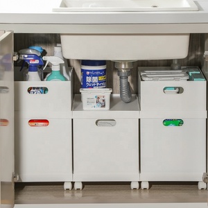 Caja organizadora apilable multiusos, ropa para el hogar, juguetes, aperitivos y artículos diversos, caja de almacenamiento con asas, organizador de mesa y Escritorio - Product Image 2
