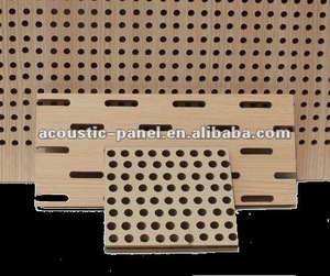 Panneaux acoustiques modernes en bois massif perforé de qualité supérieure pour plafond/mur, marché américain, haute absorption acoustique NRC 0.9, respectueux de l'environnement - Product Image 3