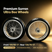Pneus à double composé résistants à l'usure 100/80-17 130/70-17 pour Surron Ultra Bee, pneus Supermoto, pneus de route à vitesse élevée