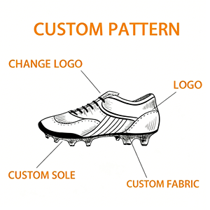 Nouvelles chaussures de football personnalisées à la mode, fabricant de chaussures de football pour <span class=keywords><strong>terrain</strong></span> extérieur, résistantes à l'usure, en PU AG/FG, chaussures de <span class=keywords><strong>futsal</strong></span> - Product Image 2