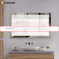 Miroir de Télévision Intelligent Android Tactile Étanche STANHOM CE FCC pour Salle de Bain 43"