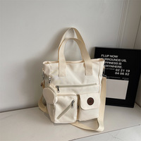 Sac à main SAIDING de style japonais en toile de polyester léger, à bandoulière unique, multi-poches, grande capacité, avec fermeture éclair