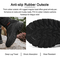 Chaussures de randonnée imperméables à coupe haute, respirantes, en maille et cuir microfibre, avec semelle intermédiaire en TPU antidérapante, résistantes à l'usure et amorties en caoutchouc
