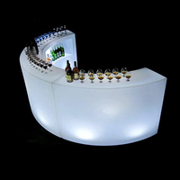 Comptoir de bar restaurant lumineux à distance design rvb couleur événement fête club led meuble comptoir extérieur comptoir de bar discothèque
