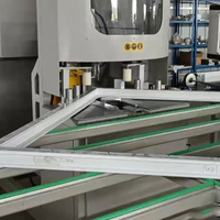 Línea automática de soldadura y limpieza de esquinas para ventanas de PVC con interruptor de soldadura de 0.2mm y 2mm