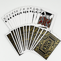 Cartes à Jouer de Haute Qualité en Gros avec Impression Personnalisée sur le Dos, en PVC Plastique, 290 g/m², 310 g/m², Papier à Noyau Noir, avec Boîte