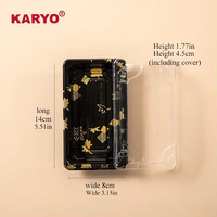 KARYO 1100 Boîte à sushi rectangulaire en plastique pour emporter Boîte d'emballage de sushi avec couvercle transparent