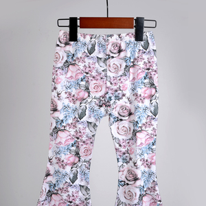 Pantalons pour enfants, pantalons décontractés pour filles, pantalons évasés classiques personnalisés, vêtements en coton, fabrication en usine, faible MOQ - Product Image 2