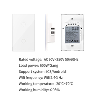 Panneau mural tactile intelligent Wi-Fi de style luxe 10A 240V avec commande vocale et télécommande de minuterie pour la vente en gros
