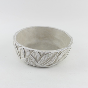 La mejor maceta de cemento gris hoja y maceta cilindro redondo decoración de maceta - Product Image 1