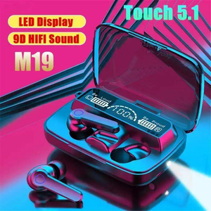 Audífonos Inalámbricos M19 TWS, Bluetooth 5.3, Estéreo, con Micrófono, Resistentes al Agua, con Estuche de Carga, para Juegos, ¡Oferta! - Product Image 4