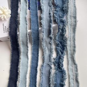 Pita Denim desainer buatan tangan dengan Spool rantai rumbai kain berjumbai untuk tas kain dan topi istilah renda baru - Product Image 1