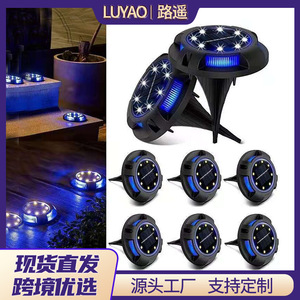 ไฟโซลาร์เซลล์ฝังดิน 8 LED สำหรับสวนกลางแจ้ง พร้อมสวิตช์แบบเหนี่ยวนำ สำหรับลานบ้านและวิลล่า - Product Image 6