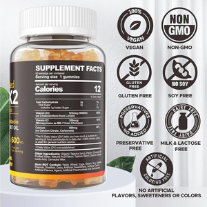 Integratore di salute di alta qualità vitamina d3 k2 gummies calcio integratore per le ossa forti e le articolazioni sane olio di cocco biologico