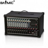 Amplificateur de puissance et table de mixage audio professionnelle 10 canaux, réponse en fréquence 20Hz-20KHz, durable, USB portable pour la maison, le karaoké et les spectacles