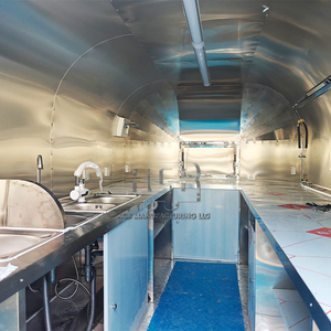 10-12FT Stainless Steel Vintage Mobile Food Truck Fast Food Catering <b>Coffee</b> <b>Cart</b> with 1 Year Warranty Outdoor Use Rust Resistant - Product Image 2