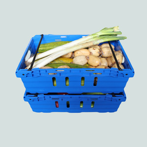 Paniers de tri et de présentation en plastique Duohui pour fruits et légumes, paniers de transport bleus épaissis et ajourés pour produits frais - Product Image 3